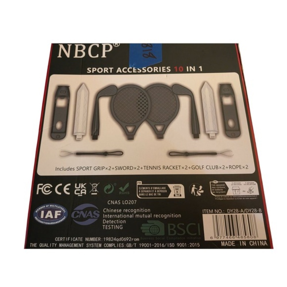 NBCP‎ 10 in 1 Sport Accessories Kit for Motion Controllers Pink Blue DY28-A